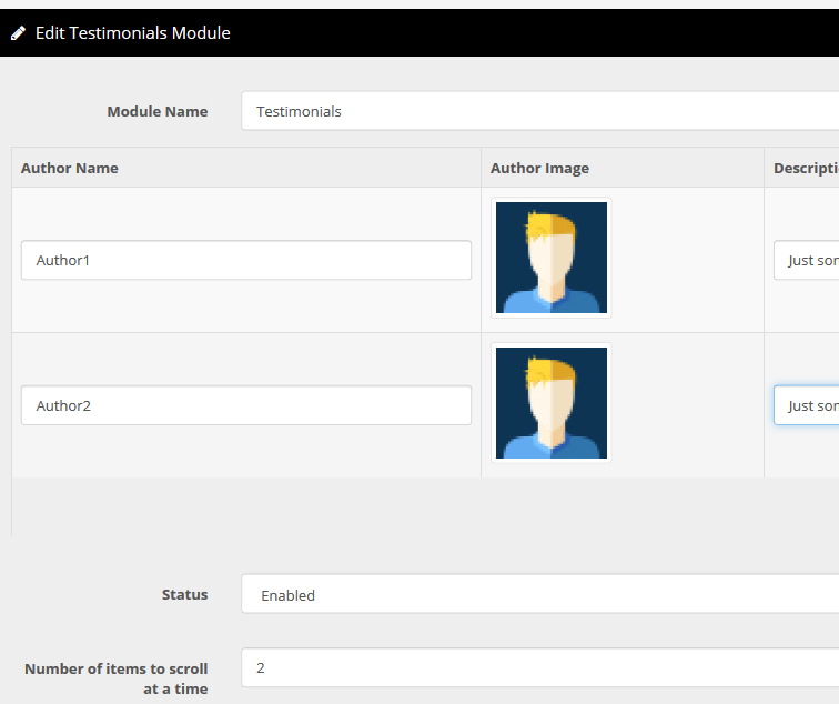 amazecart testimonials settings